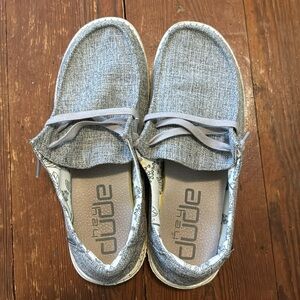 Hey Dude shoes grey linen women’s size 8